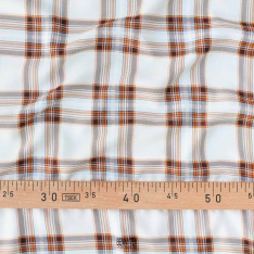 fibranne viscose carreaux balzouc fond ecru