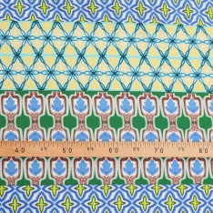 coupons viscose souple dessin en bande multicolor