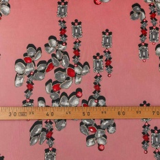 twill polyester satiné fluide recyclé diamant vieux rose