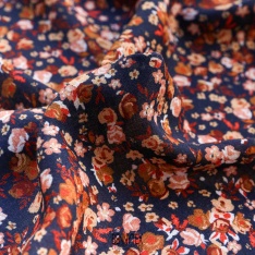 coupons viscose laine splendide souple et leger style sesame fond marine