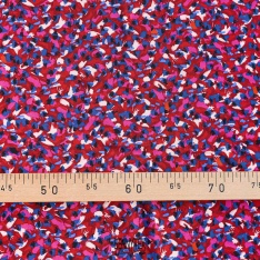 fibranne viscose tacheté fond bordeau violet