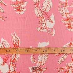 satin de viscose rose fleurs sublime tombé