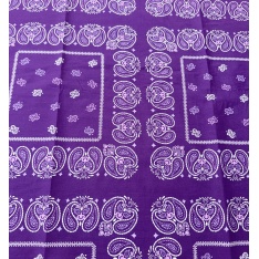 popeline de coton 100 fils bandana violet