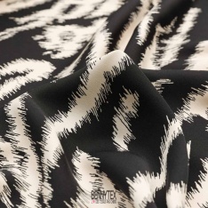 fibranne viscose lourde zebre fond noir