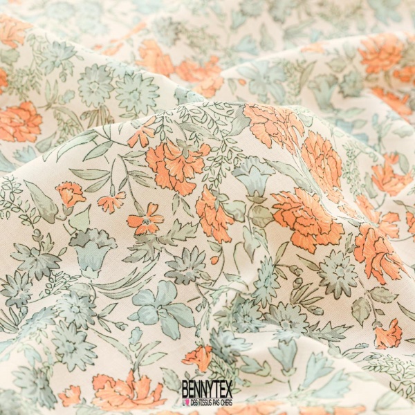 voile de coton libertade claudia perlouche de luxe fond ecru