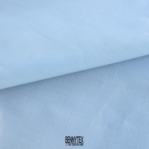 popeline voile swiss de coton bleu luxe ciel sublime touché