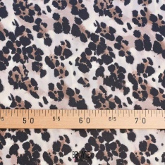 drap de satin polyester haute couture leopard tie and dye