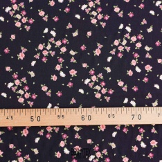 fibranne viscose petite fleurs mignonne style libertade fond noir