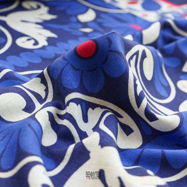 fibranne viscose a base ton de bleu marine royal