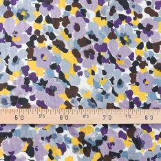 viscose legere tacheté super souple jaune mauve violet multicolor