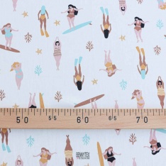 fibranne viscose de luxe souple nageuse surf plongée fond ecru