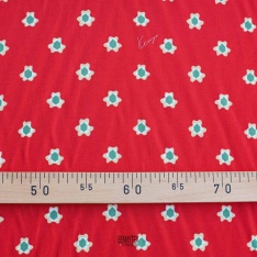 satin de viscose kenz limitée rouge a fleurs