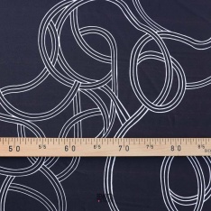 twill de soie de luxe 16 mommes boucle ruban abstrait fond noir ruban blanc