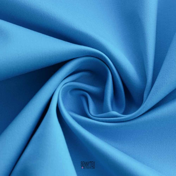satin de coton elastane lourd bleu turquoise