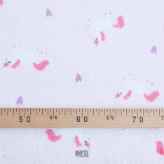 doudou enfant super doux petit oiseau et coeur fond rose
