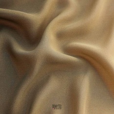 crepe georgette de soie degradé sable beige olive foncé haute couture