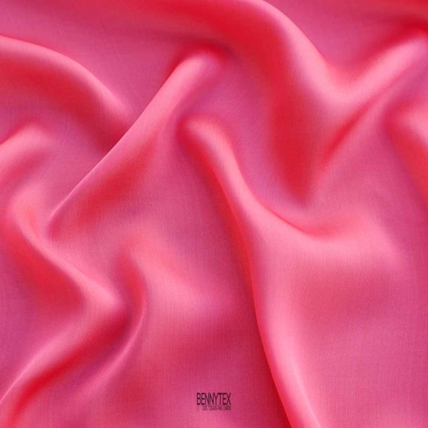 mousseline de soie irisé satiné elie s haute couture fushai corail