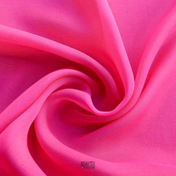 mousseline de soie de luxe elie saa fushia fluo