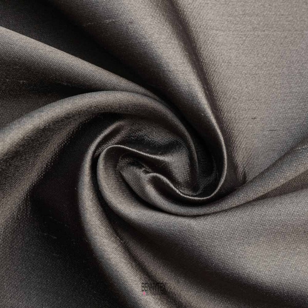 gabardine douppion de soie style mikado gris foncé