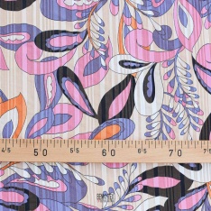 coupon voile polyester ajourée digital lurex cachemire