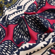coupions twill satin de viscose de luxe abstrait dessin en continue