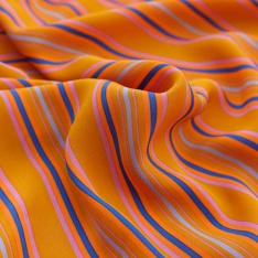 coupons viscose faille haute couture de luxe max m moutarde rayure