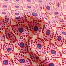 fibranne viscose polyamide dessin oeil fond ecru