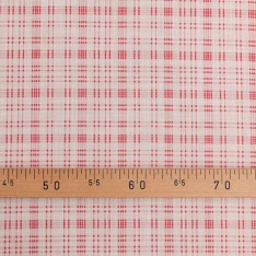 voile coton effet lin stylé rayure chaine et trame fond blanc cassé ecru