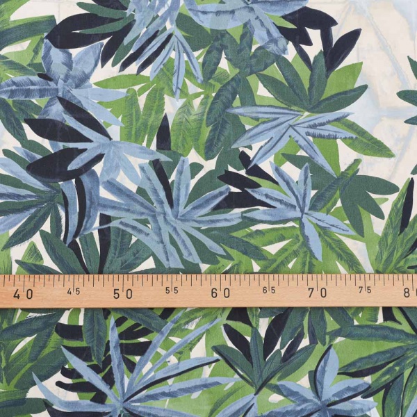 popeline coton fleurs grosse fond beige