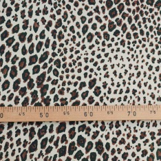 satin de coton lourd style balzouc leopard beige
