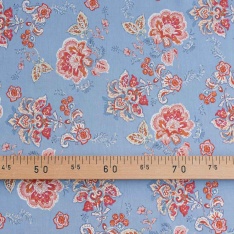 voile de coton italien souple sublime bleu pastel color