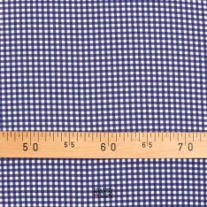 microfibre polyester vichy bleu dur fond blanc