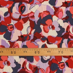 fibranne viscose fleurs multicolor de parme rouge aubergine