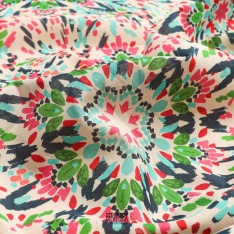 voile de coton souple geometrique fond blanc cassé