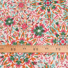 voile de coton souple 3 blanc cassé fuchia orange vert gazon noir aqua