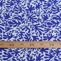 fibranne viscose fond blanc fleur bleu electrique
