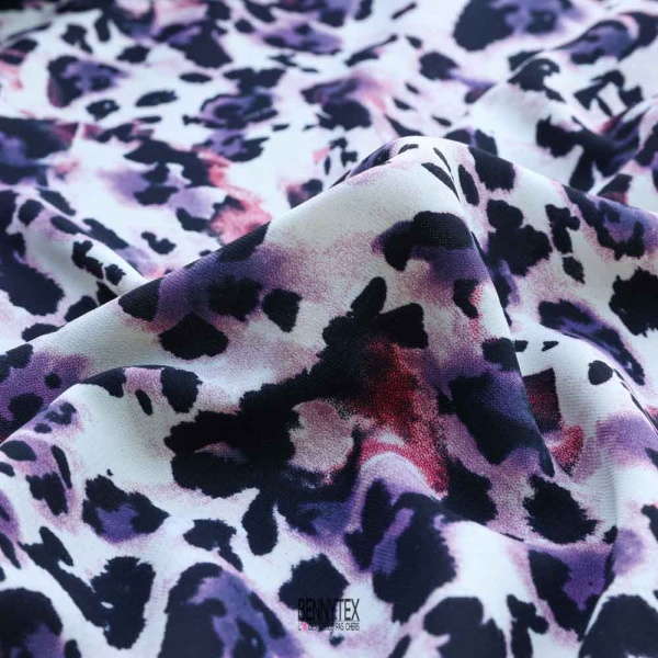 microfibre polyester imprimé leopard tie and dye