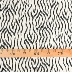 microfibre polyester zebre noir fond ecru