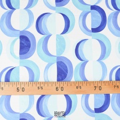 satin polyester bubble fond blanc cassé rondelle
