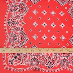 mikado panneau 89 cm cabas creation audrina toile bandana panneau rouge vif