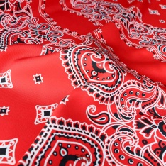 mikado panneau 89 cm cabas creation audrina toile bandana panneau rouge vif