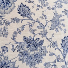 Lin Viscose sauvage Imprimé fleurs cachemire fond creme