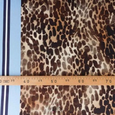 satin viscose luxe a double base leopard ciel