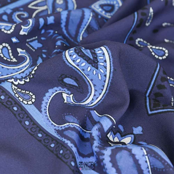 satin viscose smc de luxe panneau carré bleu marine