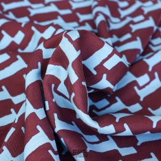 twill fibranne viscose splendide petit chien origamique lie de vin