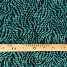 plissé soleil polyester zebre vert canard