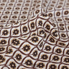 fibranne viscose ethhique fluide tulipe base ton de choco beige marron