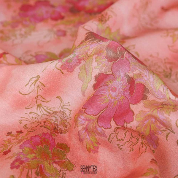 coton style japonais libertd de luxe sublime souple fond rosé