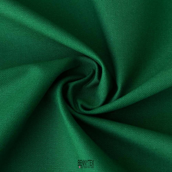 coupon 3 m toile de coton lourde vert sapin
