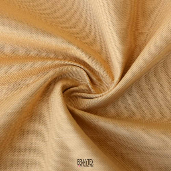 coupon 3 m toile de coton lourde vanille beurre